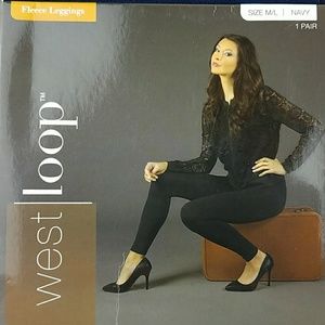 West Loop Navy Blue Fleece Leggings M / L